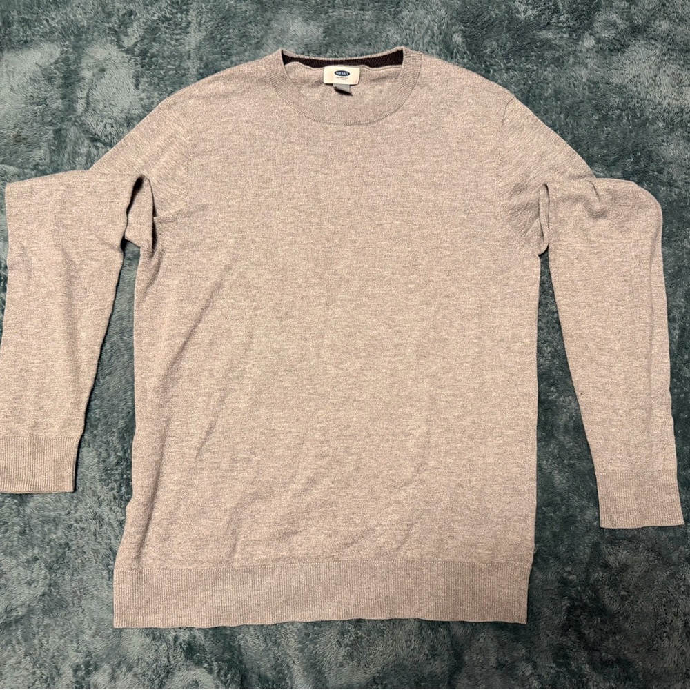 Old Navy Men's Light Brown Crewneck Sweater